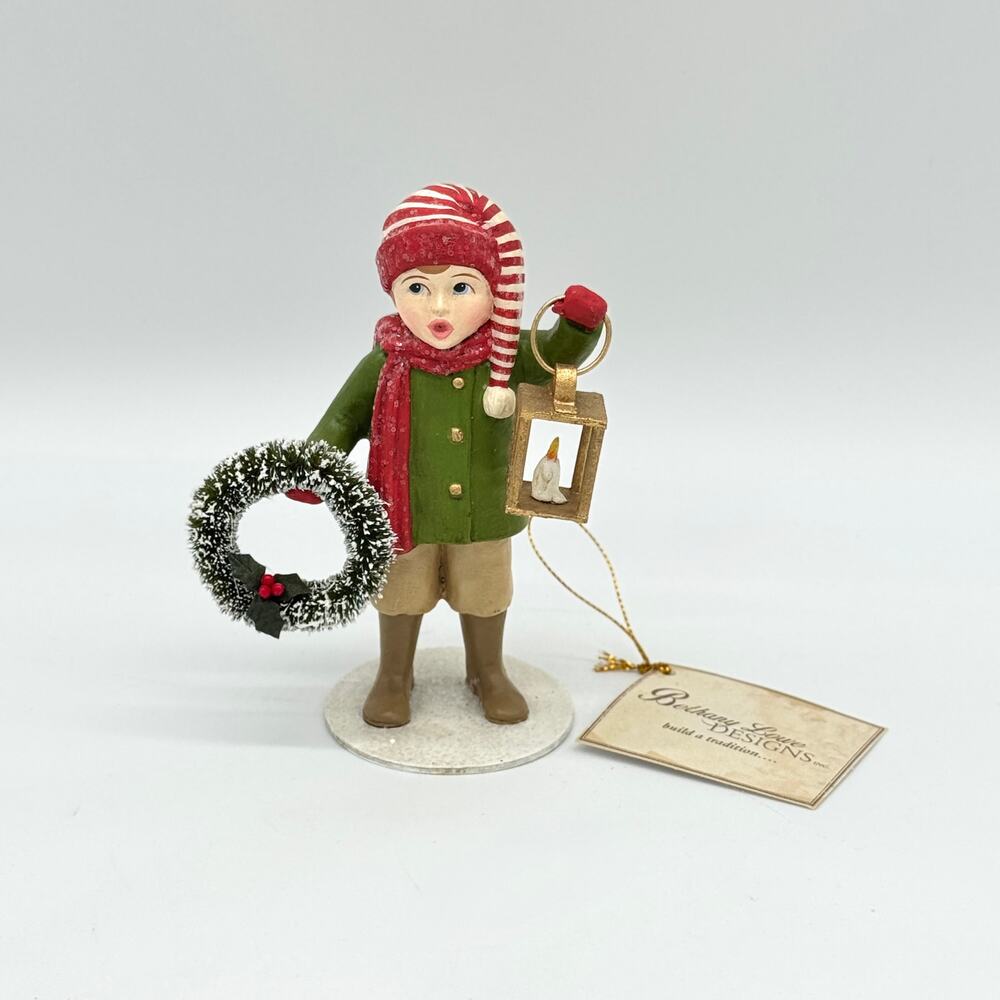 Bethany Lowe Christmas Caroling Louis with Lantern Boy Figurine NEW